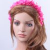 Hot Pink organza flower diamante trim headband fascinator hat suitable for a ladies day out or day at the races or wedding