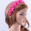 Hot Pink organza flower diamante trim headband fascinator hat suitable for a ladies day out or day at the races or wedding