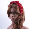 Vintage Red lace 3D flower headband Headpiece Fascinator Hat suitable for a wedding, bridal or ladies day at the races