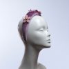 lilac dusky padded velvet headband flower beads