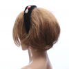 Black velvet Padded crown fascinator headband with lipstick and lips/kiss gems