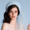 Baby Blue Tulle pleated headband crown fascinator hat headband