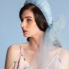 Baby Blue Tulle pleated headband crown fascinator hat headband