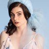 Baby Blue Tulle pleated headband crown fascinator hat headband