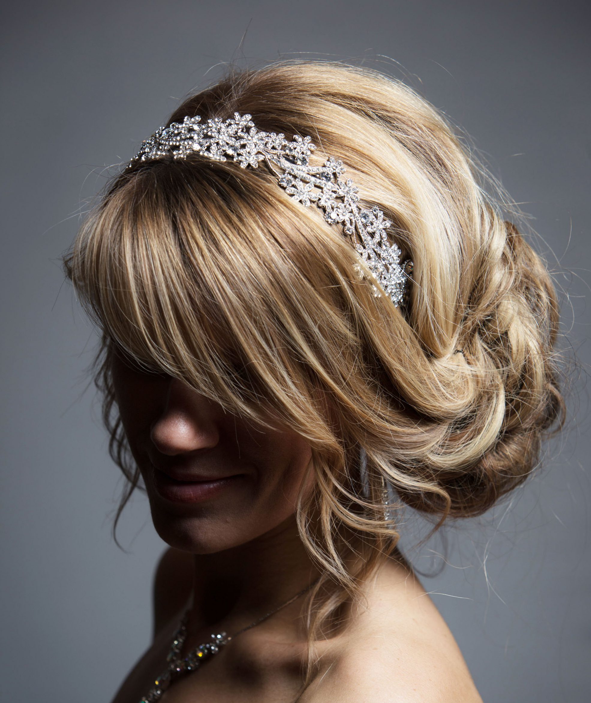 Silver Diamante Crystal Headband Headpiece Hair Bridal Wedding Fascinator 7875 
