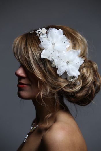 ivory flowers pearl and rhinestone wired comb bridal headpiece (1)